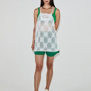 [코캔클] FLOWER LACE MINI DRESS