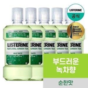 리스테린 리스테린 내추럴 그린티 마일드 750ml x5