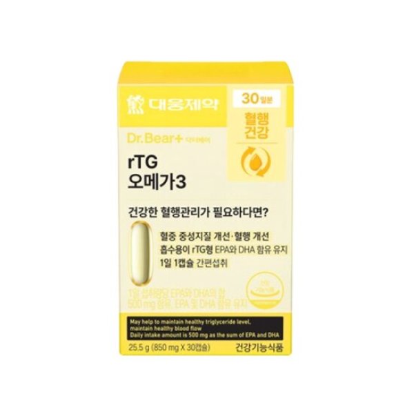<b>대웅</b>제약 <b>RTG 오메가3</b> 30캡슐 (30일분)