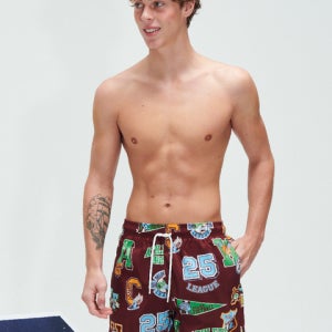 [딜라잇풀] Athletic Club Swim Trunks - Burgundy Rush