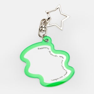 거울 키링 아크릴 하프미러 실버핑크 골드블루 양면 키홀더 라미 라미네이팅 주문제작 소량 1개 커스텀 인쇄 제작