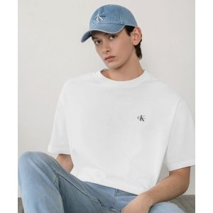 캘빈클라인 진 CALVIN KLEIN JEANS [2PACK] 남녀공용 로고 솔리드 반팔 티셔츠 4RAB217 UB1 4RAB217UB1 151183