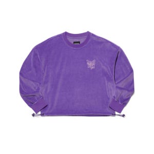 [마크엠] 여성 벨벳 스트링 스웻셔츠 퍼플 (MFIBH8760) MFIBH8760