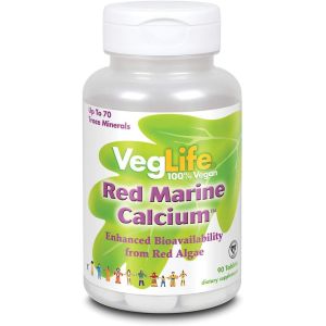 베지라이프 <b>VegLife</b> 칼마 복합제 레드 마린 칼슘 1000mg  <b>마그네슘</b> 75mg 90 정