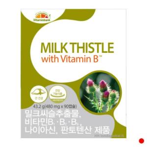 <b>비타민뱅크</b> 밀크씨슬 비타민B 판토텐산 간건강 90캡슐