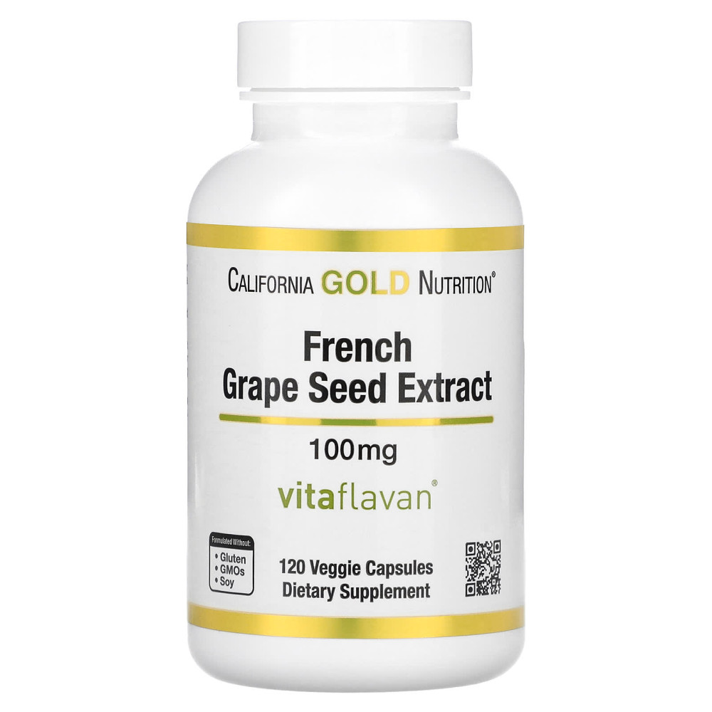 캘리포니아 골드 뉴트리션 포도씨 추출물 100mg 120정 California Gold Nutrition French Grape Seed Extract 100mg 120 Capsu