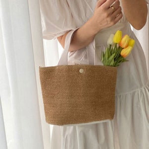 휴양지 데일리 러블리 디자인 라탄 바스켓 미니백