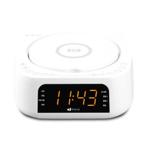 인비오 고속무선충전 LED시계 블루투스 CD플레이어 FM라디오 IV-CD200W