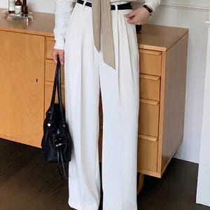 [르 스튜디오] [라사제스 지혜 착용]LINKLEFREE TWO-TUCK SLACKS_CREAM LC252PT024CCR