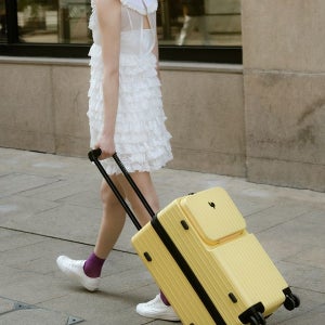 [럭키플래닛] 고비욘드 S3캐리어 25인치 버터옐로우 독일산PC100% 프론트포켓 레드닷디자인어워드