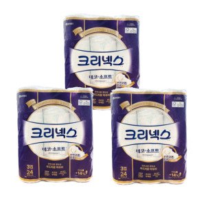 크리넥스 유한킴벌리 크리넥스 데코앤소프트 3겹 35m 24롤 x 3팩