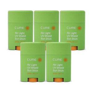 김정문알로에 김정문알로에 큐어 에어라이트 유브이 쉴드 선스틱 20g(SPF50+) 5개 Se