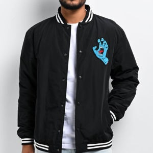 산타크루즈 스크리밍 핸드 블랙 스타디움 재킷