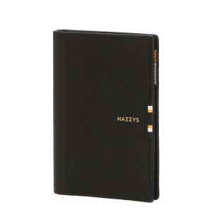 [헤지스 액세서리] [ROWING STRIPE] 블랙 로고배색 소가죽 카드지갑 HJHO5F504BK