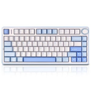 AULA :AULA F75 독거미 가스켓 풀윤활 유무선 기계식 키보드 다크블루 한글 (경해축)