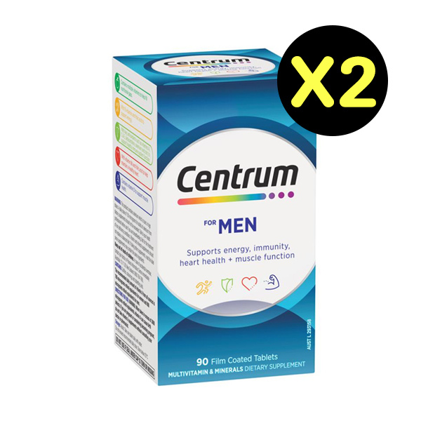 [<b>해외</b>직구] 센트룸 포 맨 <b>남성</b> 종합 <b>멀티비타민 미네랄</b> 어덜트 90정 X2