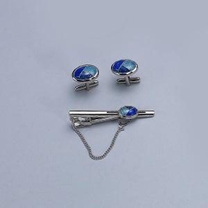 칠보조각보넥타이핀 / 커프스 / 세트 (3color) 남성, Bokii chilbo