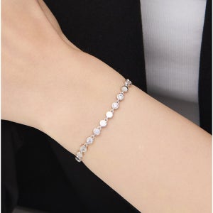 [이에르 로르] 에센스 실버(W) 트윙클 왈츠 테니스 팔찌 HL4B55423W9175