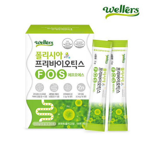 웰러스 WELLERS 폴리시아 프리바이오틱스 FOS / <b>프락토올리고당</b> 아연 / 5g x 30포