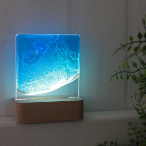 꿈꾸는 고래상어의 레진 바다 파도 무드등, crowresin_크로우레진