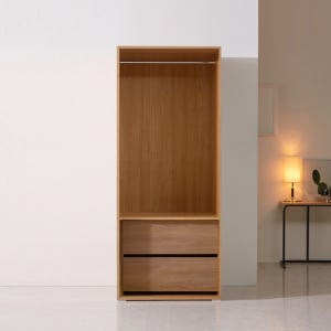 동서가구 브론즈 디스플레이 시스템 오픈형 양복장(2서랍) 600 DF926066