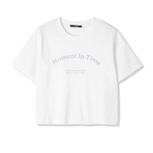 [애드호크] 여성 모먼트 레터링 포인트 크롭 반팔티 (WHITE) (HBRSTA2) HBRSTA2-31