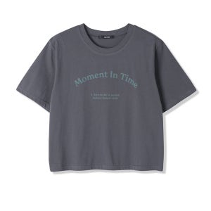 [애드호크] 여성 모먼트 레터링 포인트 크롭 반팔티 (CH-GREY) (HBRSTA2) HBRSTA2-37