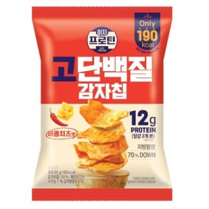 롯데 이지프로틴 감자칩 매콤치즈맛 50G