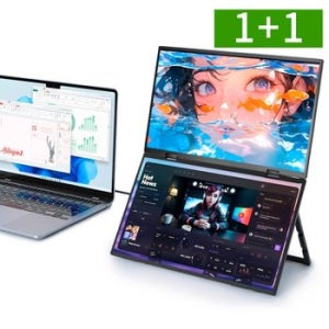 1+1 보스위즈 노트북 휴대용 듀얼 모니터 1920x1200 IPS 14인치 포터블 모니터