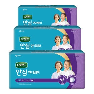 디펜드 디펜드 안심 플러스 언더웨어 대형 16매 3팩 요실금 속옷 성인기저귀