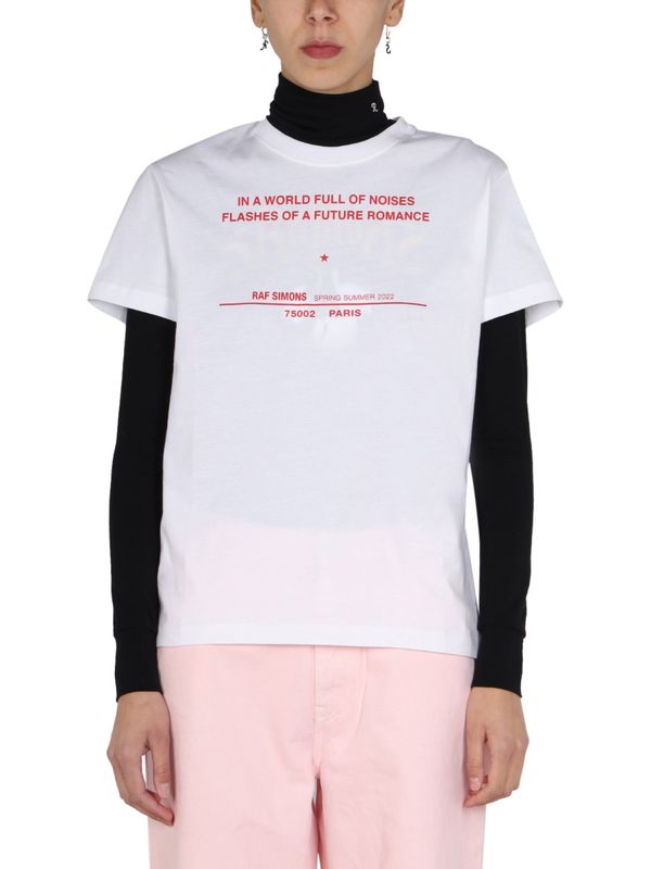 [라프시몬스] (WOMAN) 22SS LOGO PRINT T-SHIRT 221-W104_190010010