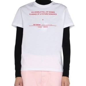 [라프시몬스] (WOMAN) 22SS LOGO PRINT T-SHIRT 221-W104_190010010