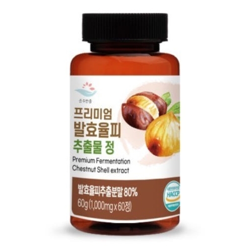 순수한줌 프리미엄 <b>발효율피 추출물</b> 정 1000mg x 60정, 1개