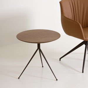 헤르 월넛 카페 사이드 원형테이블500 H500