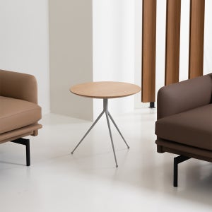 헤르 화이트오크 카페 사이드 원형테이블500 H500