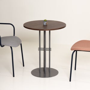 헤르 월넛블랙 카페 사이드 원형테이블600 H720