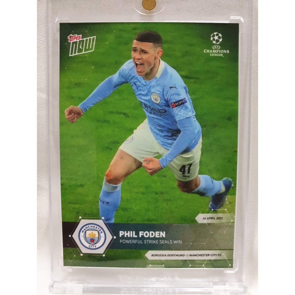 2021 TOPPS NOW 탑스 나우 #64 필 포든 맨시티 맨체스터 시티 UEFA 챔스 챔피언스 리그 축구 카드  1개
