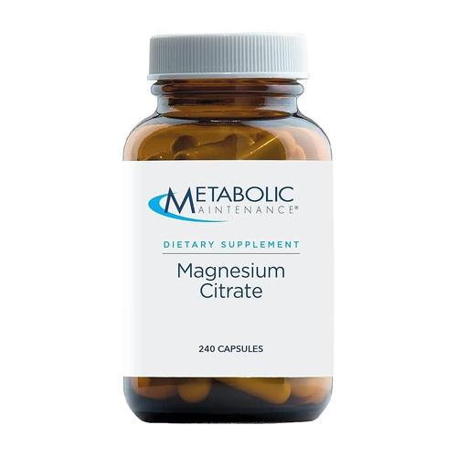 Metabolic Maintenance <b>구연산 마그네슘</b> - 캡슐 당 167mg, 순수 + 비타민 C 보충제 진정, 수면, 근육 GI 지