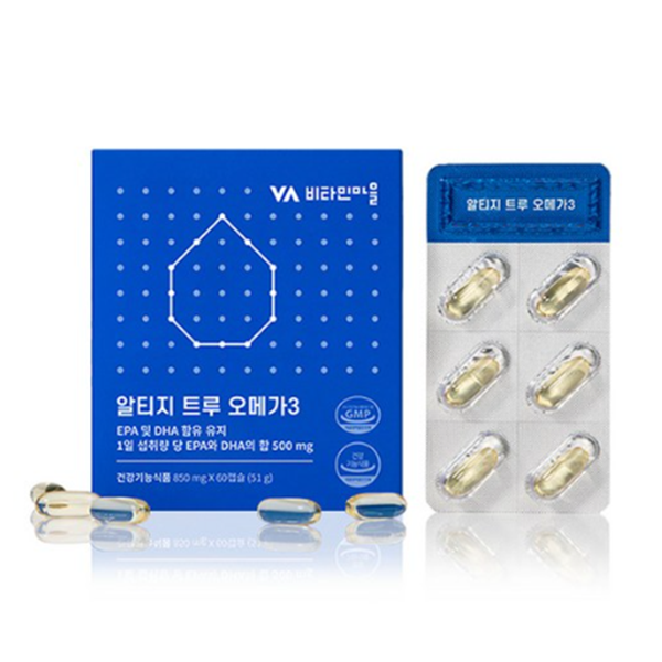 비타민마을 라이프메가 알티지 <b>트루</b> <b>오메가3</b> 51g  60정  1개