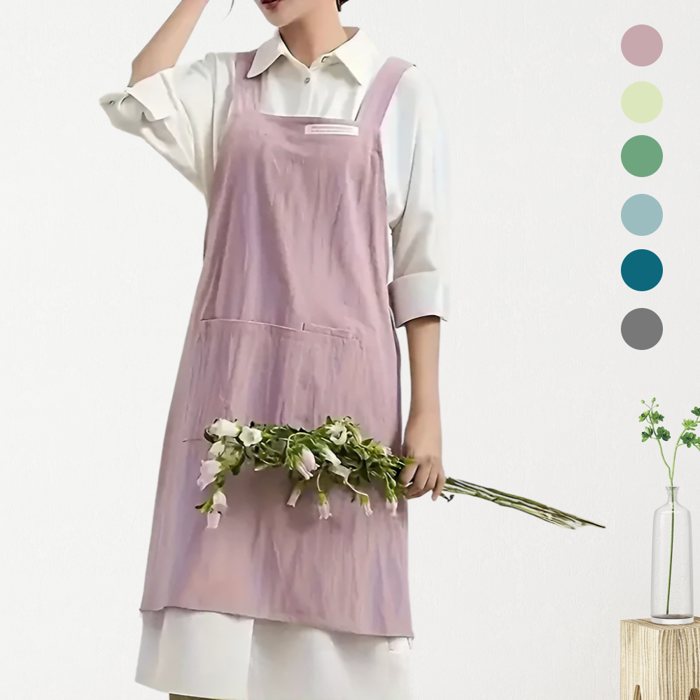 <b>이드림</b> 100 순면 부드러운 천연 원단 파스텔로 앞치마 주방 어린이집 요양원 공방 화원