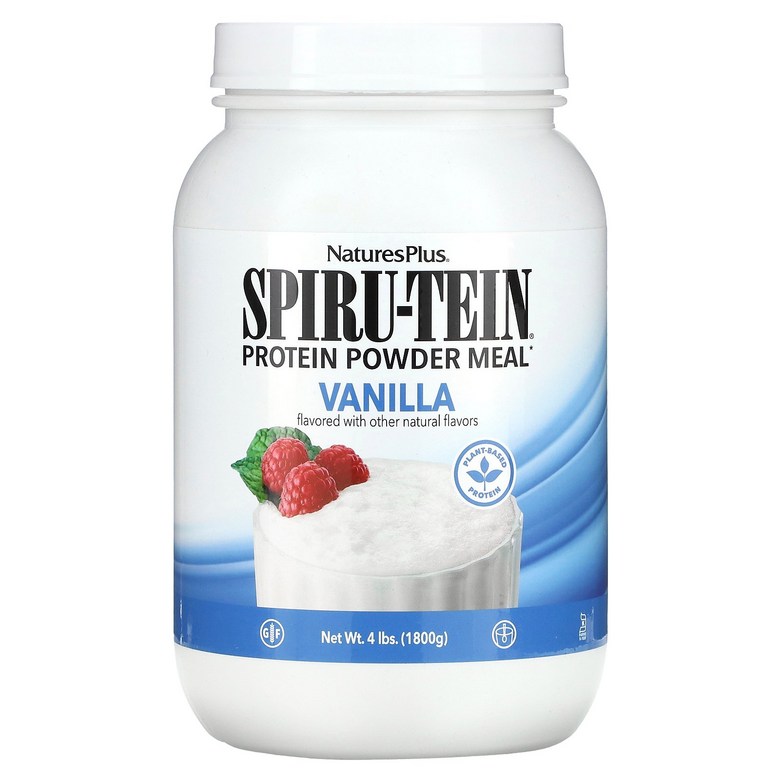 <b>NaturesPlus</b> Spiru-Tein 단백질 분말 식사 바닐라 1(4lbs)  480g  1개