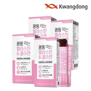 <b>광동생활건강</b> 광동 먹는 엘라스틴 저분자 <b>피쉬 콜라겐</b> 젤리 15포 4박스