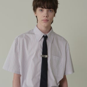 [WAVINESS] Atrium Wool Slim Tie - Charcoal Check