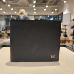 [닥스 액세서리 남성] 닥스 반지갑 로고장식 소가죽 WBWA4F725BK