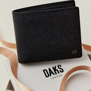 [닥스 액세서리 남성] 닥스 반지갑 로고장식 소가죽 WBWA4F725BK
