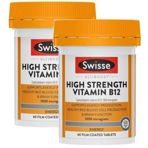 Swisse <b>스위스 비타민 B12</b> 에너지 60정 2개