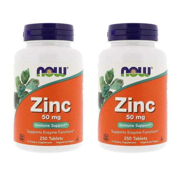 NOW Foods 나우푸드 <b>아연</b> 50mg 250정 2개