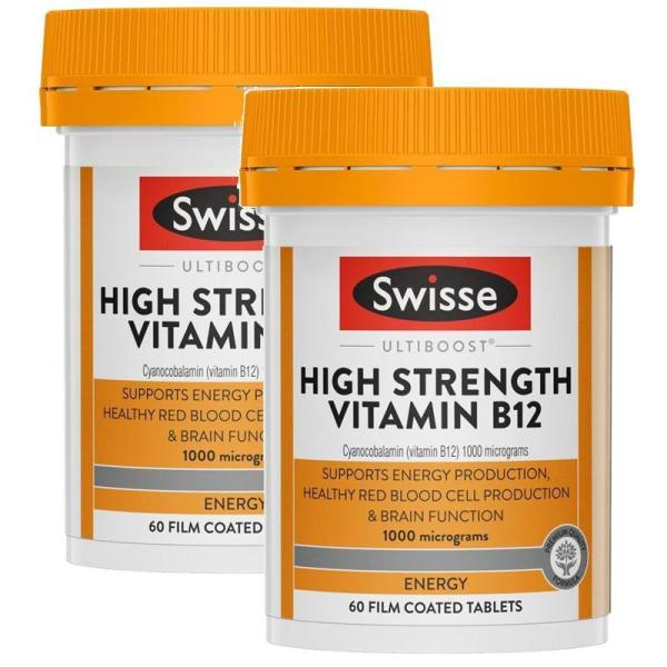 Swisse <b>스위스 비타민 B12</b> 에너지 60정 2개