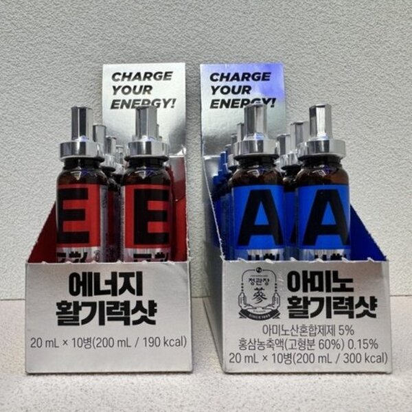 기타 <b>활기력</b>샷 20ml 4병 선택 1종 에너지 아미노 부스터샷_635404