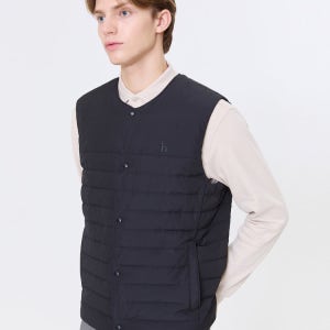 [헤지스 남성] [스테디셀러]블랙 다운 패딩베스트 WHJU4D406BK